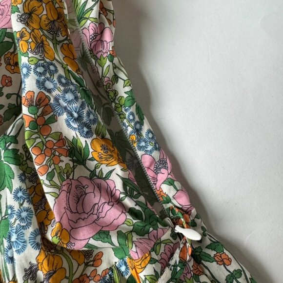 J Crew Womens 4 Liberty Fabric Mini Floral Walk Dress Modest Faux Wrap Maxi Midi - Picture 5 of 8